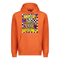 Carrot stay skeleton hand spooky Premium Hoodie - LillyAllenDesigns