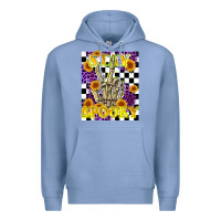 Colony Blue stay skeleton hand spooky Premium Hoodie - LillyAllenDesigns