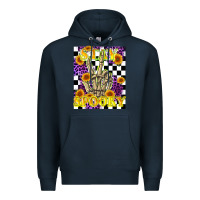 Navy stay skeleton hand spooky Premium Hoodie - LillyAllenDesigns
