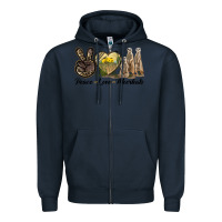 Navy Peace Love Meerkats Zipper Hoodie - LillyAllenDesigns
