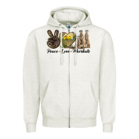 Peace Love Meerkats Zipper Hoodie | Teevron