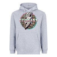 Heather Grey gymnast Heavyweight Hoodie - MaliasSmallBusiness