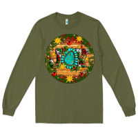 Army Green Christmas gemstone joy ornament Long Sleeve Tee - Artiststas