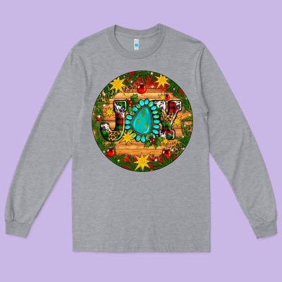 Christmas Gemstone Joy Ornament Long Sleeve Tee Designed By Artiststas