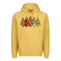 Antique Gold leopard christmas trees Premium Hoodie - AdoDesignShop