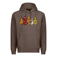 Coffee leopard christmas trees Premium Hoodie - AdoDesignShop