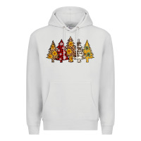 Dove Grey leopard christmas trees Premium Hoodie - AdoDesignShop