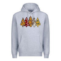 Heather Grey leopard christmas trees Premium Hoodie - AdoDesignShop