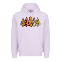 Lilac leopard christmas trees Premium Hoodie - AdoDesignShop