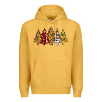Mustard leopard christmas trees Premium Hoodie - AdoDesignShop