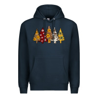 Navy leopard christmas trees Premium Hoodie - AdoDesignShop