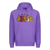 Purple leopard christmas trees Premium Hoodie - AdoDesignShop