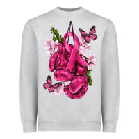 Cancer Boxing Gloves With Ribbon Heavyweight Sweatshirt | Teevron