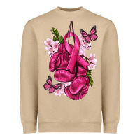 Mushroom Cancer Boxing Gloves with Ribbon Heavyweight Sweatshirt - texasbilliewilder