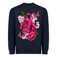 Navy Cancer Boxing Gloves with Ribbon Heavyweight Sweatshirt - texasbilliewilder