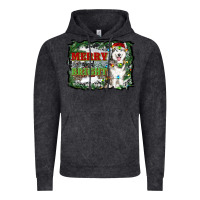 Vintage Black merry and bright husky farm  background Vintage Hoodie - RanaPortraitStore