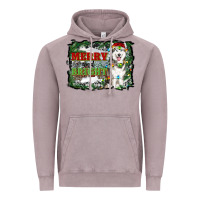 Vintage Zinc merry and bright husky farm  background Vintage Hoodie - RanaPortraitStore