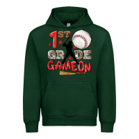 Forest Green back to school 1st baseball game on Urban Hoodie - NancyCooperArtShop
