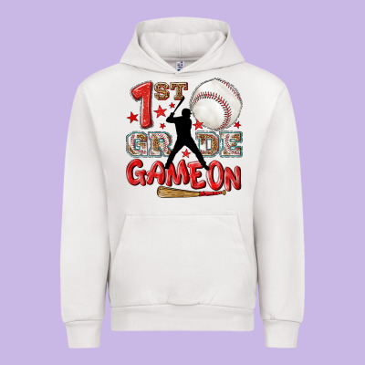 Back To School 1st Baseball Game On Urban Hoodie Designed By Nancycooperartshop