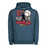 Pigment Midnight Navy back to school 1st baseball game on Urban Hoodie - NancyCooperArtShop