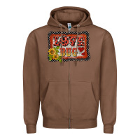 Chestnut ladybug  love bug backround Zipper Hoodie - BarkalooDesign