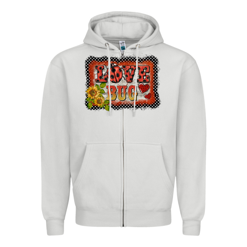 Ladybug  Love Bug Backround Zipper Hoodie by BarkalooDesign | Teevron