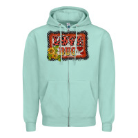 Seafoam ladybug  love bug backround Zipper Hoodie - BarkalooDesign