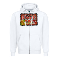 White ladybug  love bug backround Zipper Hoodie - BarkalooDesign