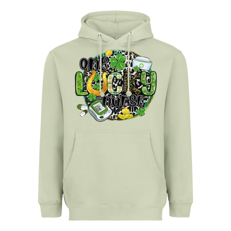 One Lucky Nurse Heavyweight Hoodie by MaliasSmallBusiness | Teevron