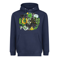 Navy one lucky nurse Heavyweight Hoodie - MaliasSmallBusiness