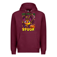 Burgundy too cute to spook Premium Hoodie - LillyAllenDesigns