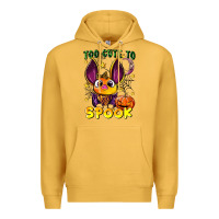 Mustard too cute to spook Premium Hoodie - LillyAllenDesigns