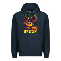 Navy too cute to spook Premium Hoodie - LillyAllenDesigns