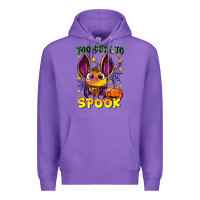 Purple too cute to spook Premium Hoodie - LillyAllenDesigns