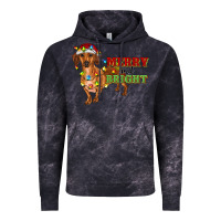 Cloud Black merry and bright dachshund Vintage Hoodie - RanaPortraitStore