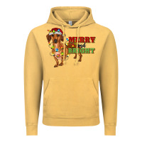 Vintage Mustard merry and bright dachshund Vintage Hoodie - RanaPortraitStore