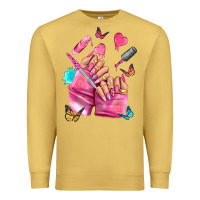 Antique Gold pink nail art hand Premium Sweatshirt - NancyCooperArtShop