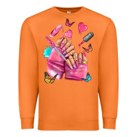 Carrot pink nail art hand Premium Sweatshirt - NancyCooperArtShop
