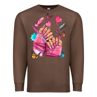 Chestnut pink nail art hand Premium Sweatshirt - NancyCooperArtShop
