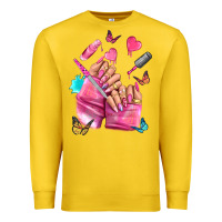Lemon pink nail art hand Premium Sweatshirt - NancyCooperArtShop