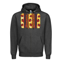 Charcoal Heather ladybug  brushstrokes Zipper Hoodie - BarkalooDesign