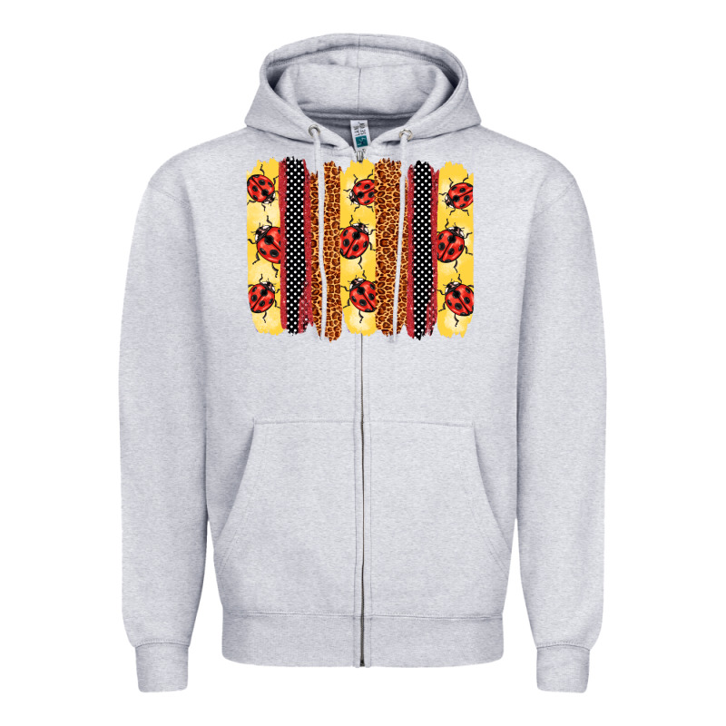 Ladybug  Brushstrokes Zipper Hoodie by BarkalooDesign | Teevron