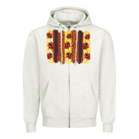 Oatmeal Heather ladybug  brushstrokes Zipper Hoodie - BarkalooDesign