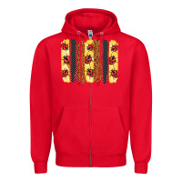 Red ladybug  brushstrokes Zipper Hoodie - BarkalooDesign