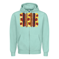 Seafoam ladybug  brushstrokes Zipper Hoodie - BarkalooDesign