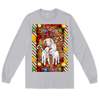 Moon Dust Christmas goat family Long Sleeve Tee - Artiststas