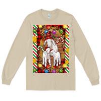 Mushroom Christmas goat family Long Sleeve Tee - Artiststas