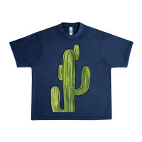 Navy cactus Urban Heavy Tee - BarkalooDesign
