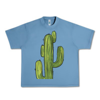 Pebble Blue cactus Urban Heavy Tee - BarkalooDesign