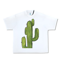 White cactus Urban Heavy Tee - BarkalooDesign